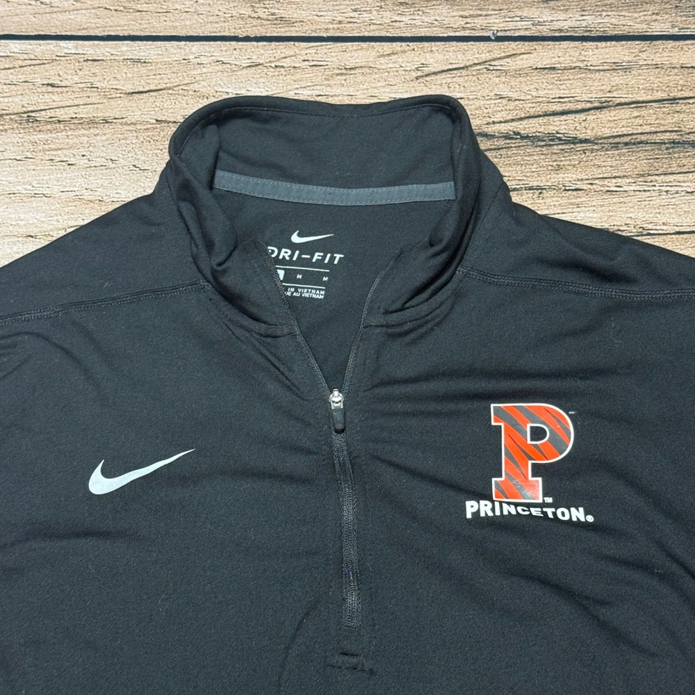 Nike Princeton University Pullover Mens Medium Black Dri-FIT Quarter-Zip Top
